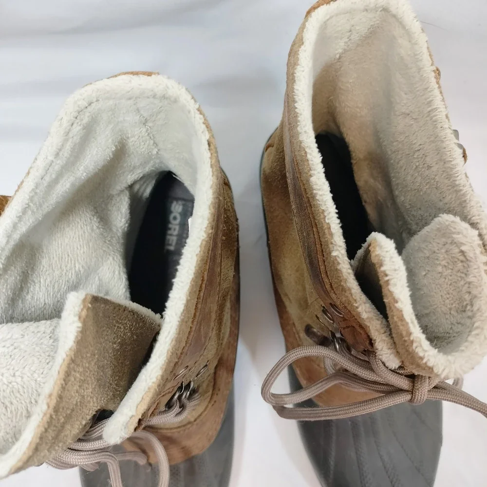 Sorel Duck Boots (Rain/Snow); Waterproof Leather/Suede & Faux Fur